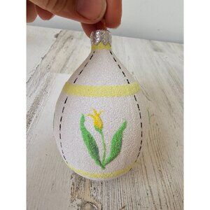 Patricia breen tulip‎ yellow spring ornament glitter glass Xmas tree